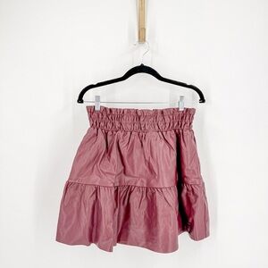 The Somerset Mini Skirt Faux Leather